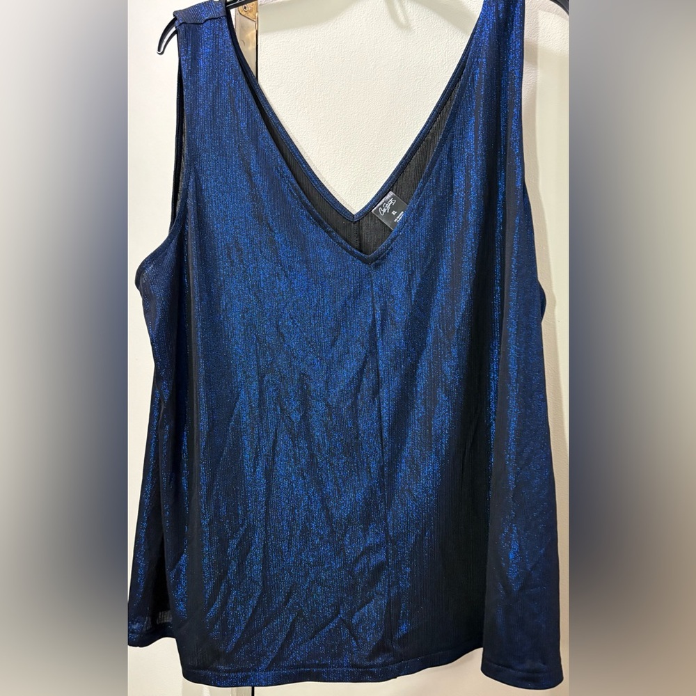 Elegant Blue Sleeveless Top